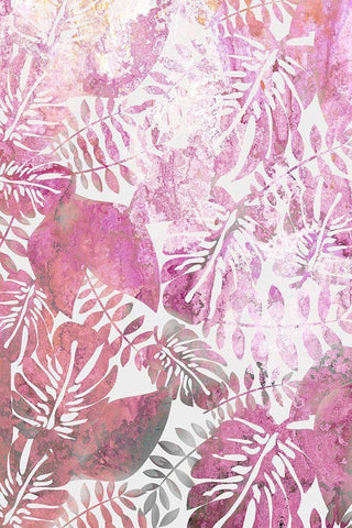 Jungle Pink White Modern Wood Framed Art Print with Double Matting by Kimberly, Allen