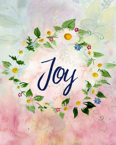 Love Joy Peace 2 White Modern Wood Framed Art Print with Double Matting by Allen, Kimberly