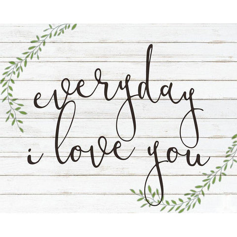 Everyday White Modern Wood Framed Art Print by Kimberly, Allen