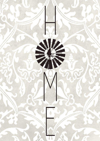 Home Windmill Black Ornate Wood Framed Art Print with Double Matting by Kimberly, Allen