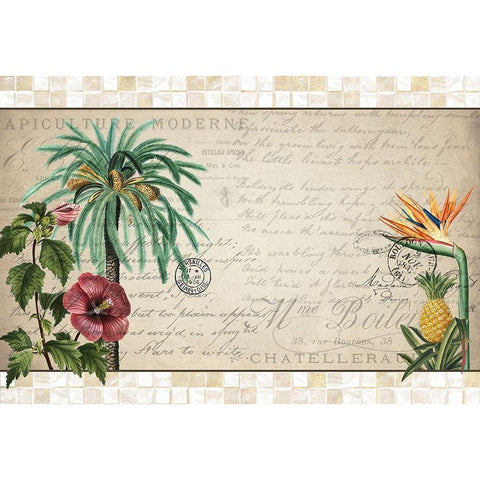 Tropical Paradise Gold Ornate Wood Framed Art Print with Double Matting by Kimberly, Allen