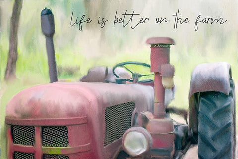 Life Better on The Farm Black Ornate Wood Framed Art Print with Double Matting by Kimberly, Allen