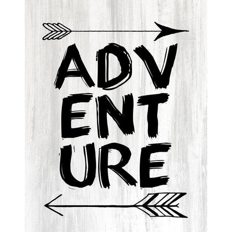 Adventure Explore 2 Black Modern Wood Framed Art Print with Double Matting by Kimberly, Allen
