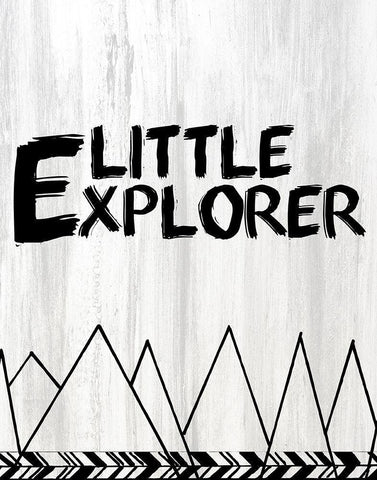 Adventure Explore 3 White Modern Wood Framed Art Print with Double Matting by Kimberly, Allen