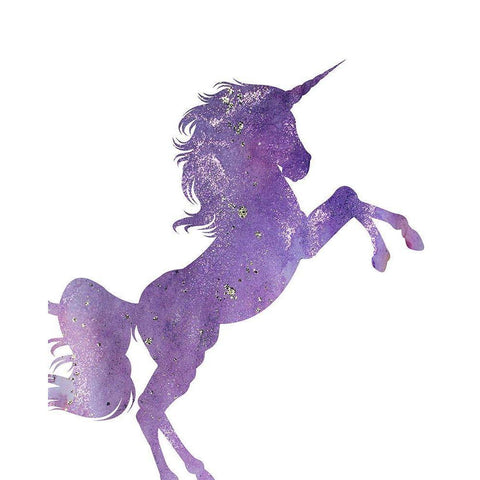 Unicorns Only 1 White Modern Wood Framed Art Print by Kimberly, Allen