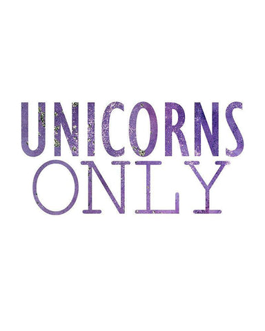 Unicorns Only 2 White Modern Wood Framed Art Print with Double Matting by Kimberly, Allen