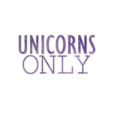 Unicorns Only 2 White Modern Wood Framed Art Print by Kimberly, Allen