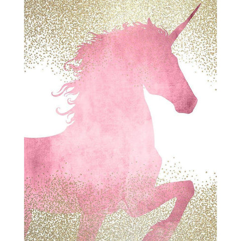 A Unicorn 1 White Modern Wood Framed Art Print by Kimberly, Allen