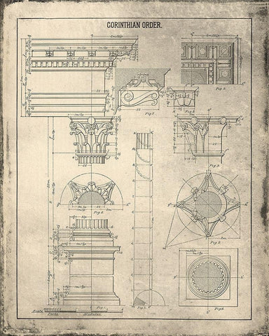 Details 1 White Modern Wood Framed Art Print with Double Matting by Kimberly, Allen