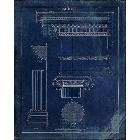 Details 2 Blue White Modern Wood Framed Art Print by Kimberly, Allen