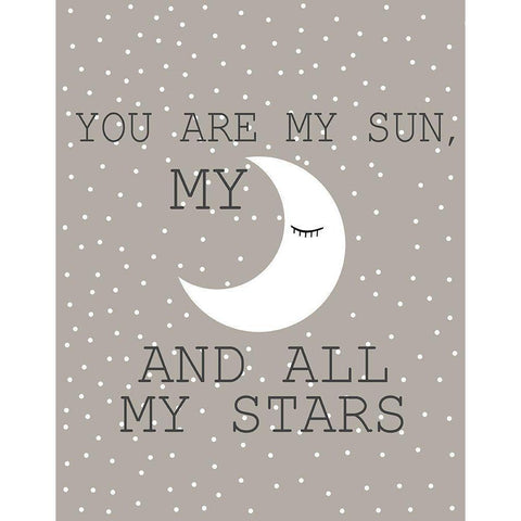 My Sun White Modern Wood Framed Art Print by Kimberly, Allen