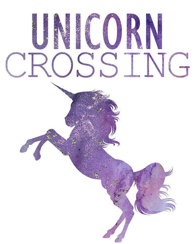 Unicorns Only B White Modern Wood Framed Art Print with Double Matting by Kimberly, Allen