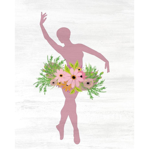 Ballet All Day 1 Black Modern Wood Framed Art Print with Double Matting by Kimberly, Allen