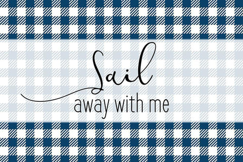 Sail Away with Me White Modern Wood Framed Art Print with Double Matting by Kimberly, Allen