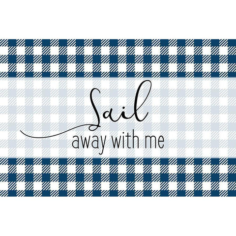 Sail Away with Me Black Modern Wood Framed Art Print by Kimberly, Allen