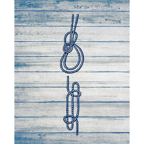 Nautical Knots 4 White Modern Wood Framed Art Print by Kimberly, Allen