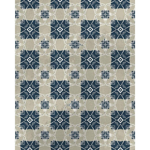 Navy Pattern 1 White Modern Wood Framed Art Print by Kimberly, Allen