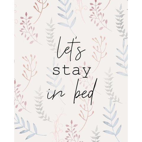 Stay in Bed Black Modern Wood Framed Art Print by Kimberly, Allen