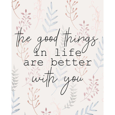 With You White Modern Wood Framed Art Print by Kimberly, Allen