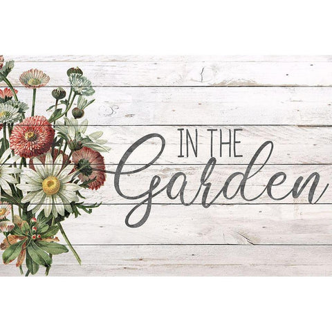 In the Garden Flowers Black Modern Wood Framed Art Print with Double Matting by Kimberly, Allen