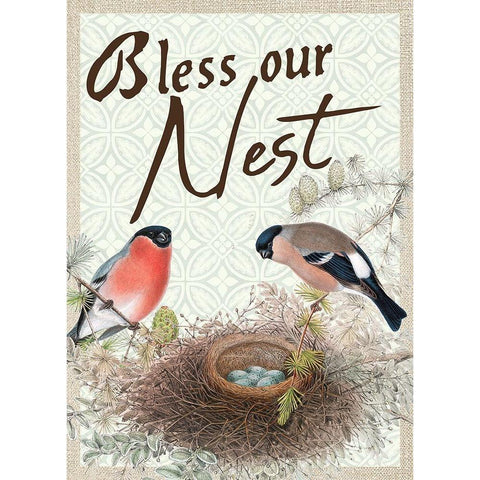 Bless Our Nest Black Modern Wood Framed Art Print with Double Matting by Kimberly, Allen