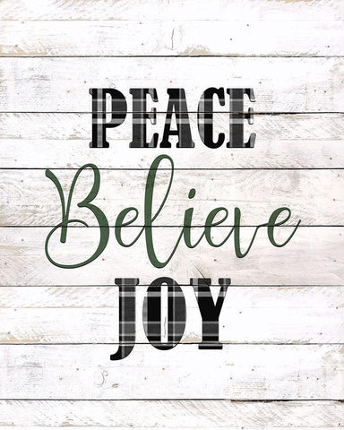 Peace Plaid Black Ornate Wood Framed Art Print with Double Matting by Kimberly, Allen