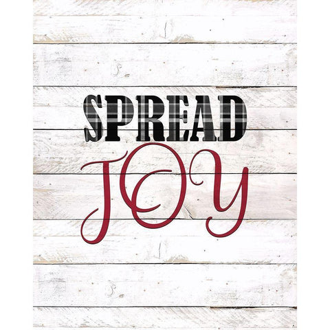 Spread Joy Plaid White Modern Wood Framed Art Print by Kimberly, Allen