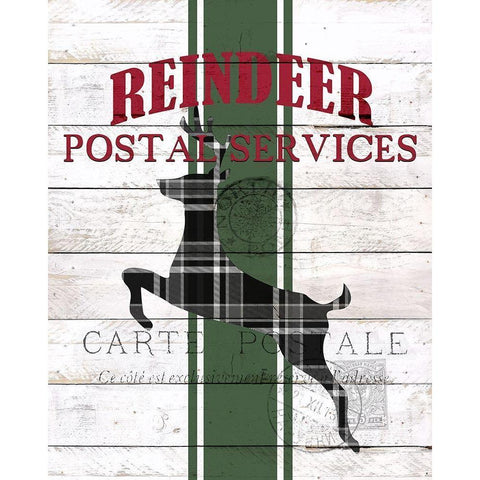 Postal Service Black Modern Wood Framed Art Print with Double Matting by Kimberly, Allen