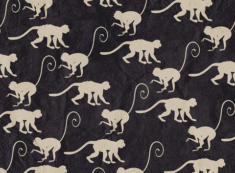 Monkey Time Black Ornate Wood Framed Art Print with Double Matting by Kimberly, Allen