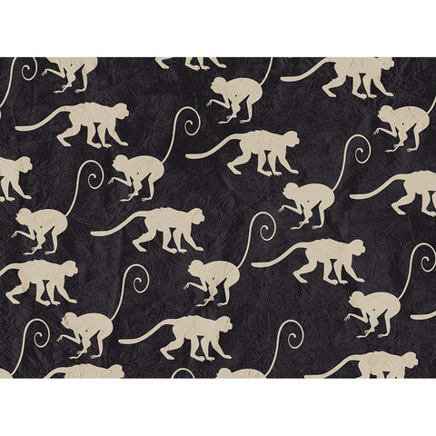 Monkey Time Gold Ornate Wood Framed Art Print with Double Matting by Kimberly, Allen