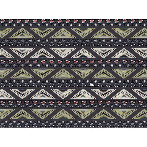 Triba Pattern White Modern Wood Framed Art Print by Kimberly, Allen