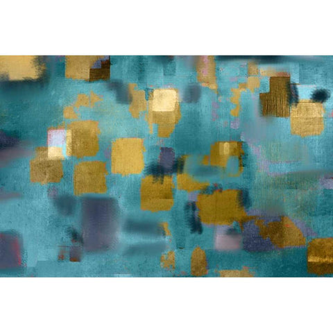 Squared Blue White Modern Wood Framed Art Print by Allen, Kimberly