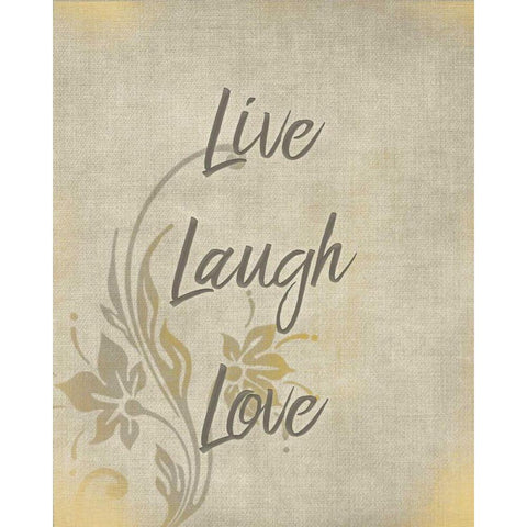 Live Laugh Love Black Modern Wood Framed Art Print by Allen, Kimberly