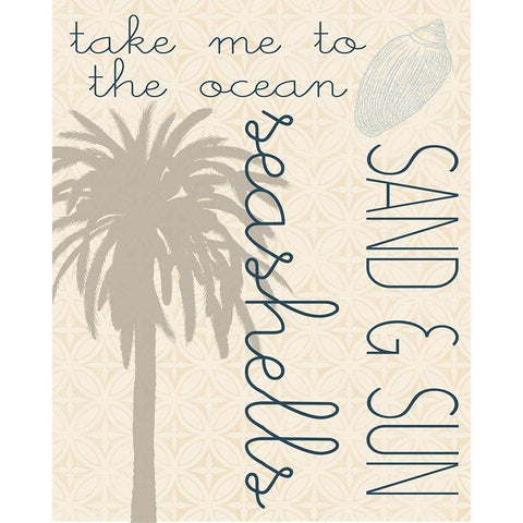 Soak Up the Sun 2 Black Modern Wood Framed Art Print with Double Matting by Kimberly, Allen