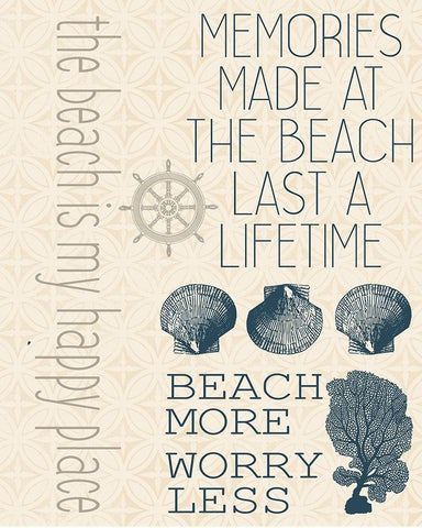 Soak Up the Sun 3 White Modern Wood Framed Art Print with Double Matting by Kimberly, Allen