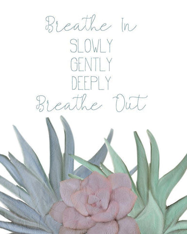 Breathe In Black Ornate Wood Framed Art Print with Double Matting by Kimberly, Allen