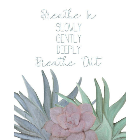 Breathe In White Modern Wood Framed Art Print by Kimberly, Allen