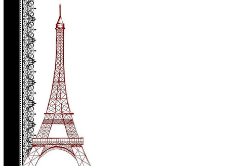 Paris Couture White Modern Wood Framed Art Print with Double Matting by Kimberly, Allen