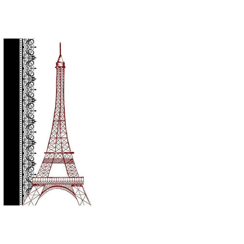 Paris Couture Black Modern Wood Framed Art Print by Kimberly, Allen