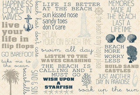 Soak Up the Sun White Modern Wood Framed Art Print with Double Matting by Kimberly, Allen