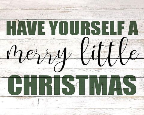 Merry Little Green Black Ornate Wood Framed Art Print with Double Matting by Kimberly, Allen