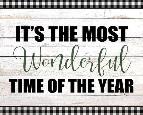 Wonderful Time Plaid White Modern Wood Framed Art Print with Double Matting by Kimberly, Allen