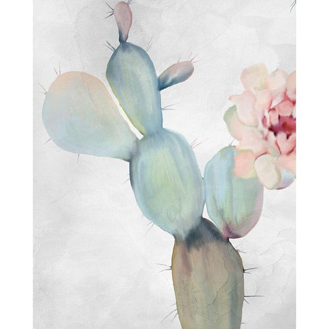 Cactus Blooming 2 Gold Ornate Wood Framed Art Print with Double Matting by Kimberly, Allen