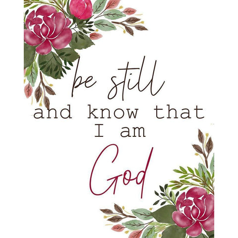 Be Still and Know White Modern Wood Framed Art Print by Kimberly, Allen