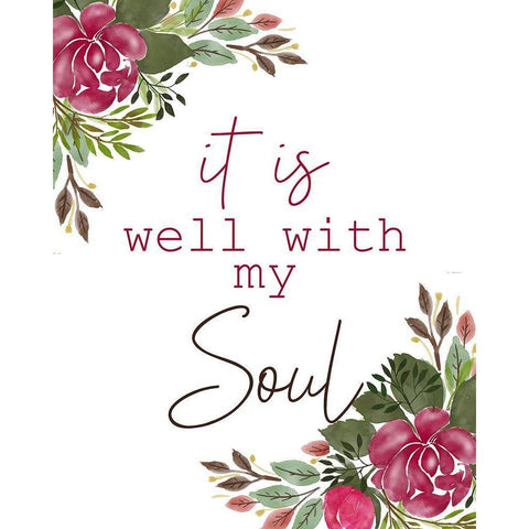 My Soul Black Modern Wood Framed Art Print with Double Matting by Kimberly, Allen