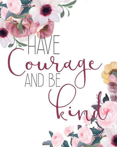 Courage and Truth 1 Black Ornate Wood Framed Art Print with Double Matting by Kimberly, Allen