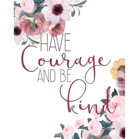 Courage and Truth 1 Black Modern Wood Framed Art Print by Kimberly, Allen