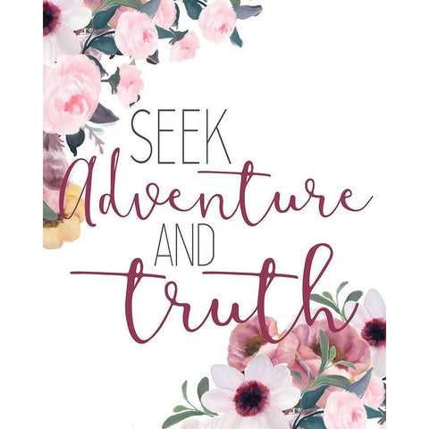 Courage and Truth 2 Black Modern Wood Framed Art Print with Double Matting by Kimberly, Allen