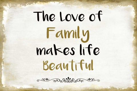The Love of Family White Modern Wood Framed Art Print with Double Matting by Allen, Kimberly