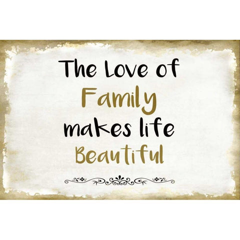 The Love of Family Black Modern Wood Framed Art Print by Allen, Kimberly
